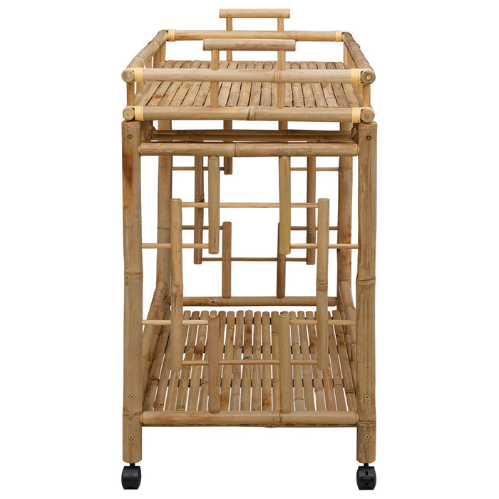 Carucior de vin cu roți natural 85 x 50 x 93 cm Bambus - WALTI WALTI