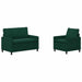 Set de canapea 2 pcs Verde închis Catifea - WALTI WALTI