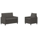 Set de canapea 2 pcs Gri închis Țesătură - WALTI WALTI