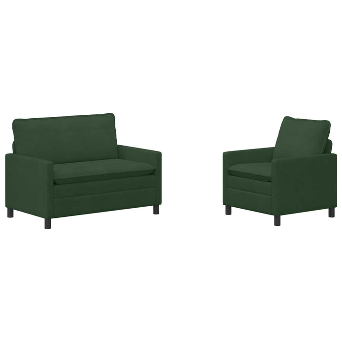 Set de canapea 2 pcs Verde Junglă Țesătură WALTI