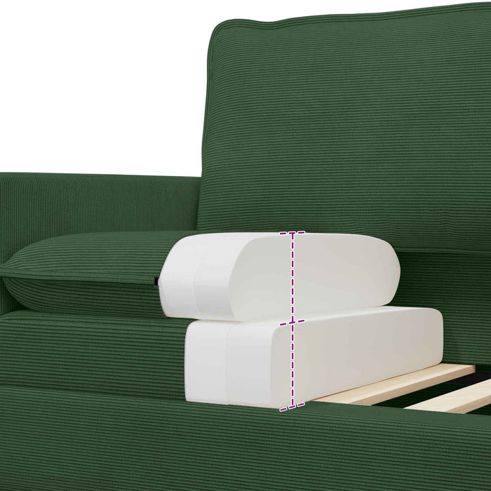 Set de canapea 2 pcs Verde Junglă Țesătură WALTI