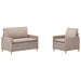 Set de canapea 2 pcs Bej Poliester - WALTI WALTI