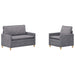 Set de canapea 2 pcs Gri deschis Poliester - WALTI WALTI