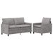 Set de canapea 2 pcs Gri deschis Catifea - WALTI WALTI