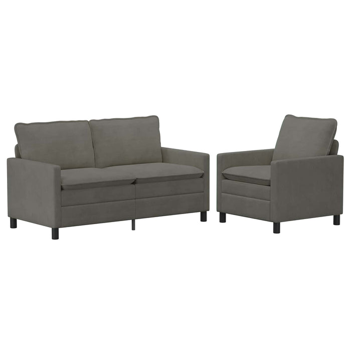 Set de canapea 2 pcs Gri deschis Țesătură WALTI