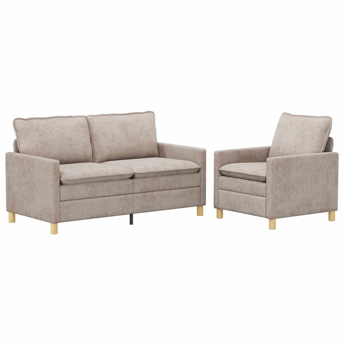 Set de canapea 2 pcs Bej Poliester WALTI
