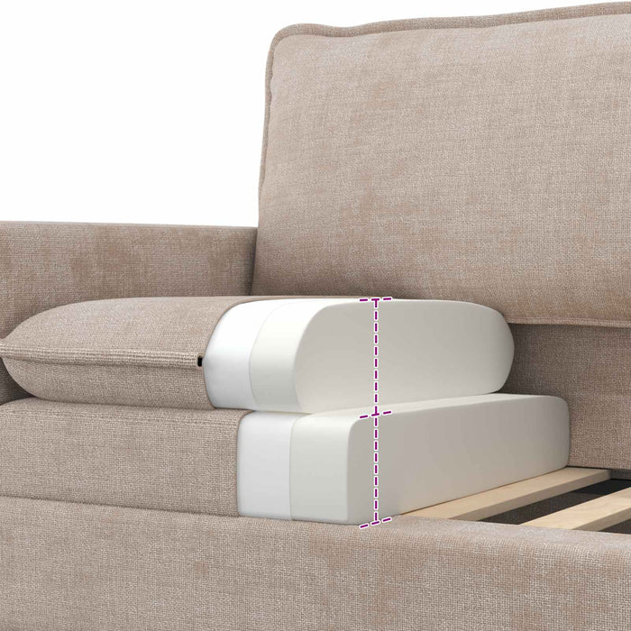Set de canapea 2 pcs Bej Poliester WALTI