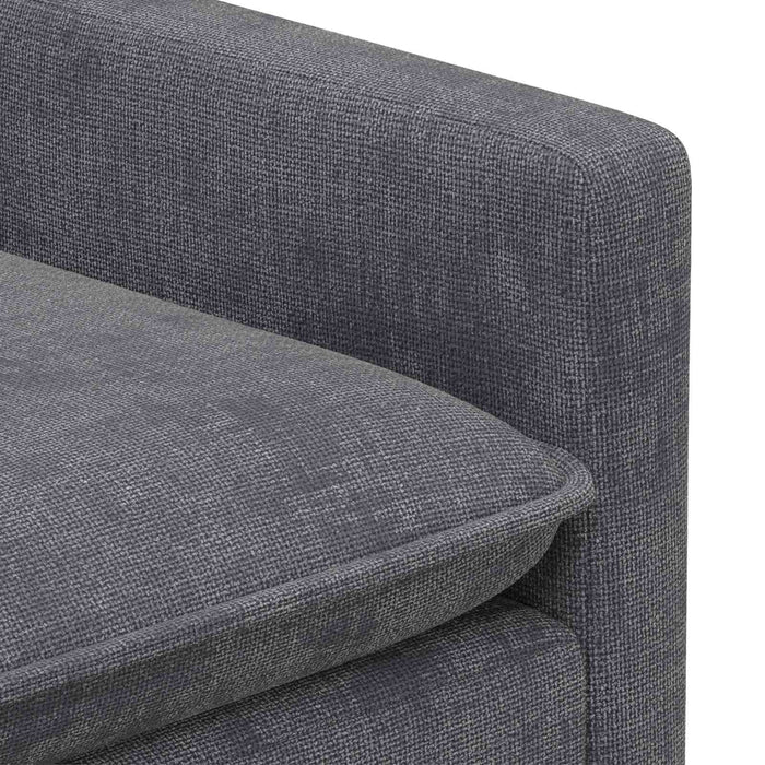 Set de canapea 2 pcs Gri închis Poliester WALTI