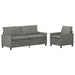 Set de canapea 2 pcs Gri închis Catifea - WALTI WALTI