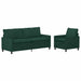 Set de canapea 2 pcs Verde închis Catifea - WALTI WALTI