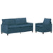 Set de canapea 2 pcs albastru Catifea - WALTI WALTI