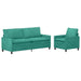 Set de canapea 2 pcs Turcoaz Catifea - WALTI WALTI