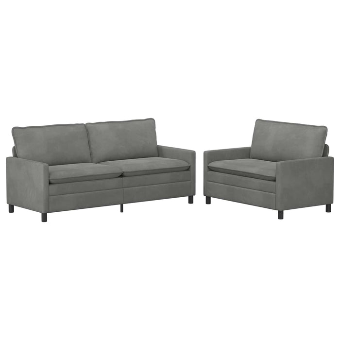 Set de canapea 2 pcs Gri închis Catifea - WALTI WALTI