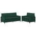 Set de canapea 2 pcs Verde închis Catifea - WALTI WALTI