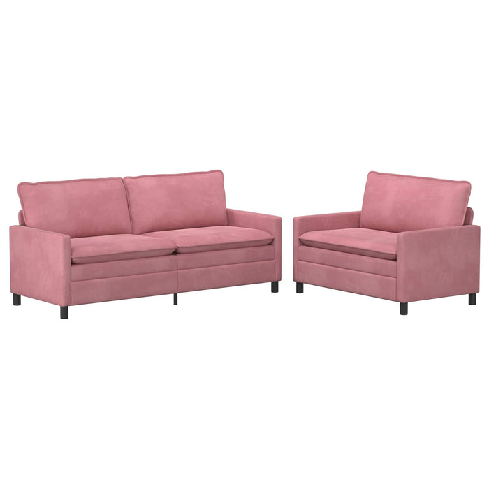 Set de canapea 2 pcs Roz Catifea - WALTI WALTI