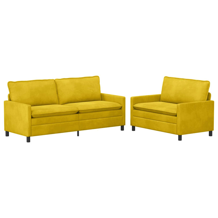 Set de canapea 2 pcs Galben Catifea - WALTI WALTI