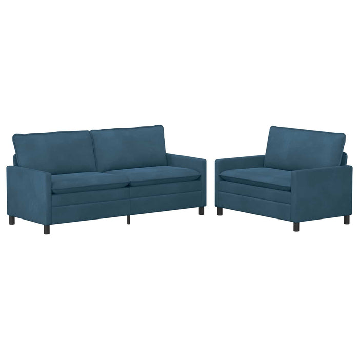 Set de canapea 2 pcs albastru Catifea - WALTI WALTI