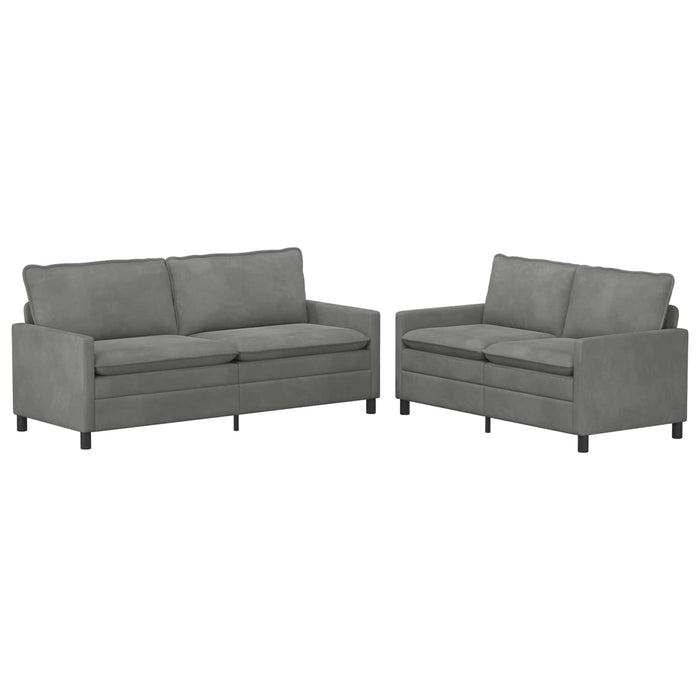 Set de canapea 2 pcs Gri închis Catifea - WALTI WALTI