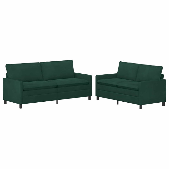 Set de canapea 2 pcs Verde închis Catifea - WALTI WALTI