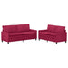 Set de canapea 2 pcs Roșu Vin Catifea - WALTI WALTI