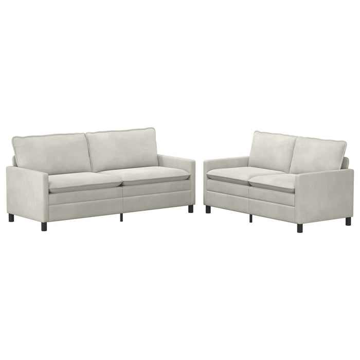 Set de canapea 2 pcs Crem Catifea - WALTI WALTI