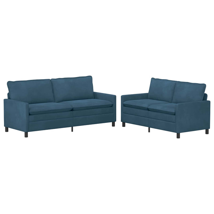 Set de canapea 2 pcs albastru Catifea - WALTI WALTI
