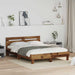 Cadru de pat cu headboard Lemn vechi 140 x 200 cm Lemn compozit - WALTI WALTI
