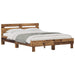 Cadru de pat cu headboard Lemn vechi 120 x 200 cm Lemn compozit - WALTI WALTI