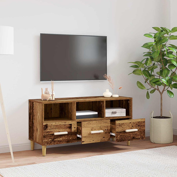 Cabinet TV Lemn vechi 102 x 35,5 x 50 cm Lemn compozit - WALTI WALTI