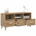 Cabinet TV Stejar artizanal 102 x 35,5 x 50 cm Lemn compozit - WALTI WALTI
