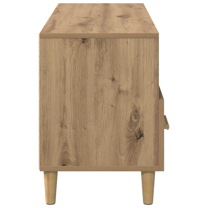 Cabinet TV Stejar artizanal 102 x 35,5 x 50 cm Lemn compozit - WALTI WALTI