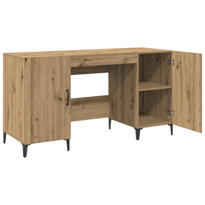 Birou cu ușă Stejar artizanal 140 x 50 x 75 cm Lemn compozit - WALTI WALTI