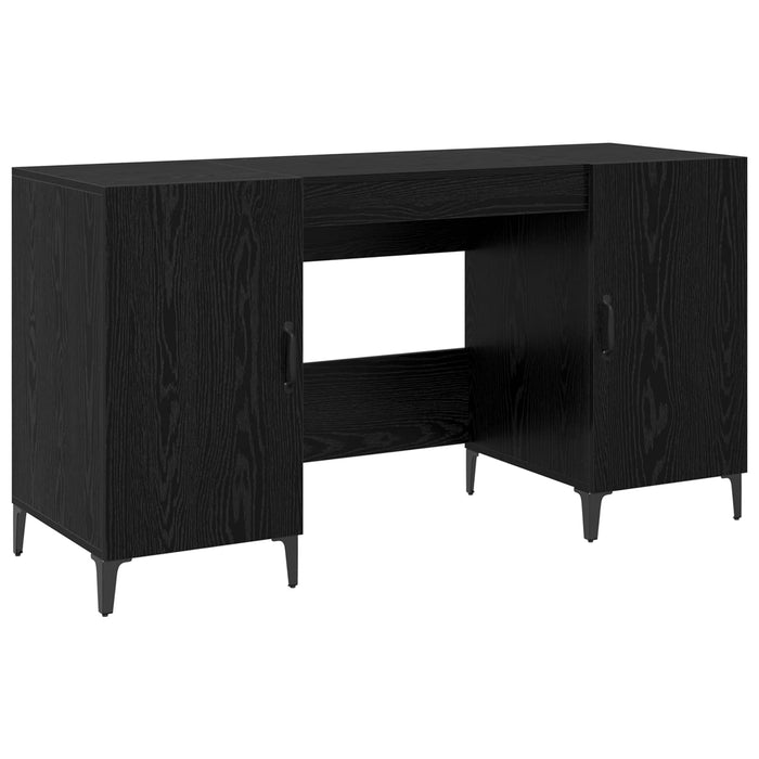 Birou cu depozitare Stejar Negru 140 x 50 x 75 cm Lemn compozit - WALTI WALTI