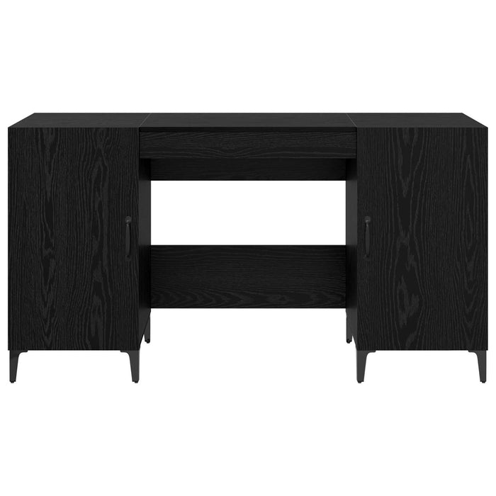 Birou cu depozitare Stejar Negru 140 x 50 x 75 cm Lemn compozit - WALTI WALTI