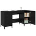 Birou cu depozitare Stejar Negru 140 x 50 x 75 cm Lemn compozit - WALTI WALTI