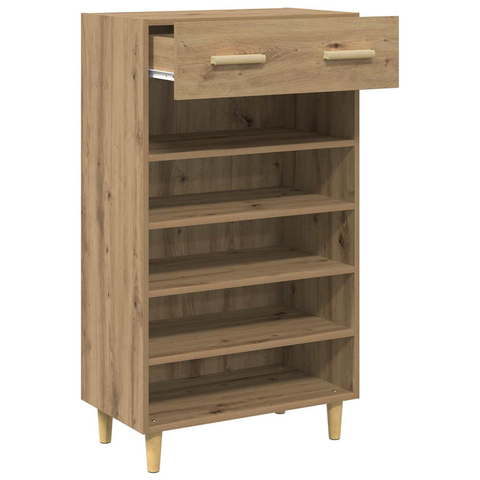 Dulap pentru pantofi cu raft Stejar artizanal 60 x 35 x 105 cm - WALTI WALTI