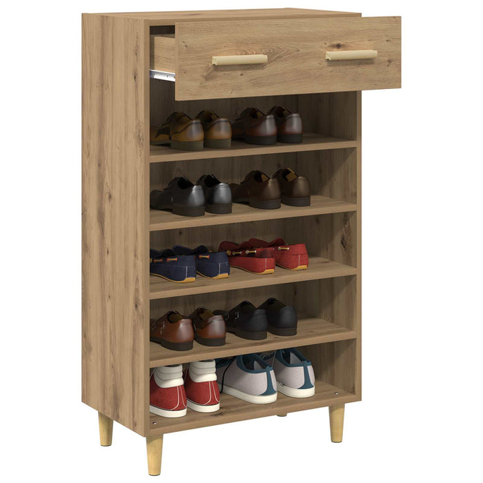 Dulap pentru pantofi cu raft Stejar artizanal 60 x 35 x 105 cm - WALTI WALTI