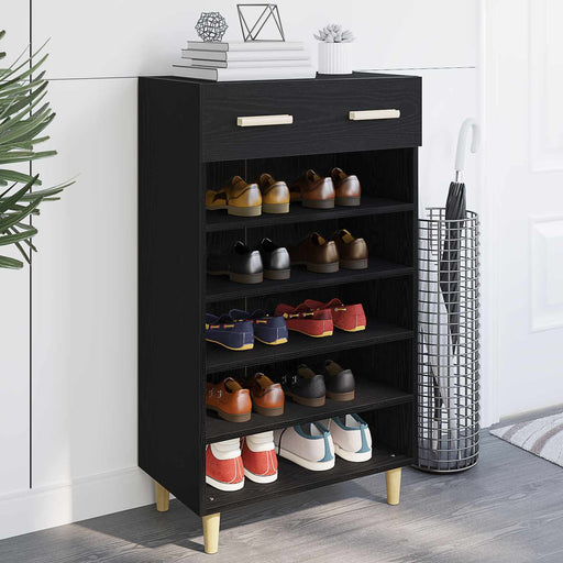 Dulap pentru pantofi cu sertar Stejar Negru 60 x 35 x 105 cm - WALTI WALTI