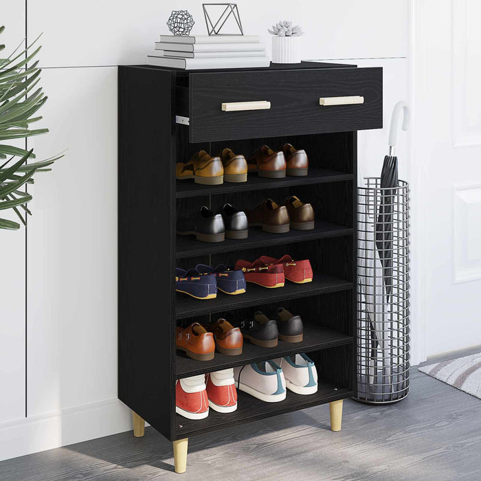 Dulap pentru pantofi cu sertar Stejar Negru 60 x 35 x 105 cm - WALTI WALTI