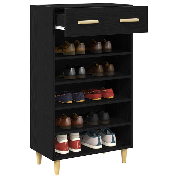 Dulap pentru pantofi cu sertar Stejar Negru 60 x 35 x 105 cm - WALTI WALTI