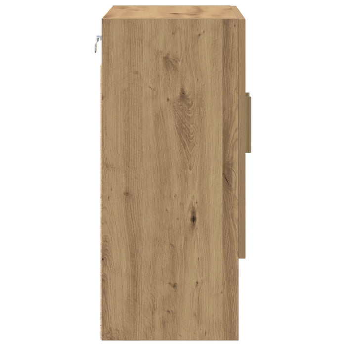Dulap de perete Stejar artizanal 60 x 31 x 70 cm Lemn compozit - WALTI WALTI