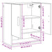 Dulap de perete Stejar artizanal 60 x 31 x 70 cm Lemn compozit - WALTI WALTI