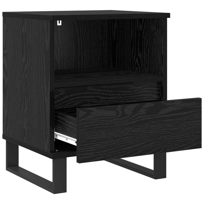 Dulap de pat Stejar Negru 40 x 35 x 50 cm Lemn compozit - WALTI WALTI
