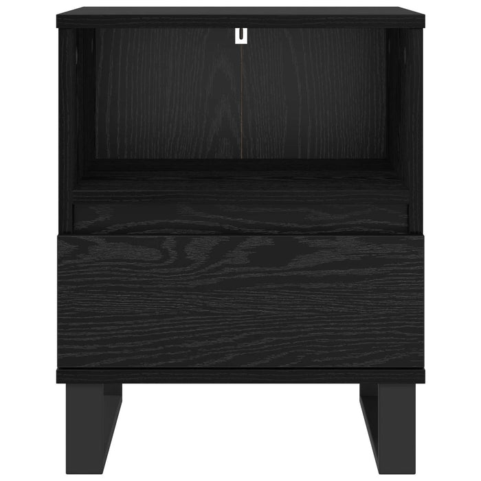 Dulap de pat Stejar Negru 40 x 35 x 50 cm Lemn compozit - WALTI WALTI