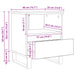 Dulap de pat Stejar Negru 40 x 35 x 50 cm Lemn compozit - WALTI WALTI