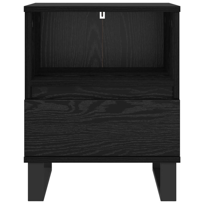 Dulap de pat Stejar Negru 40 x 35 x 50 cm Lemn compozit - WALTI WALTI