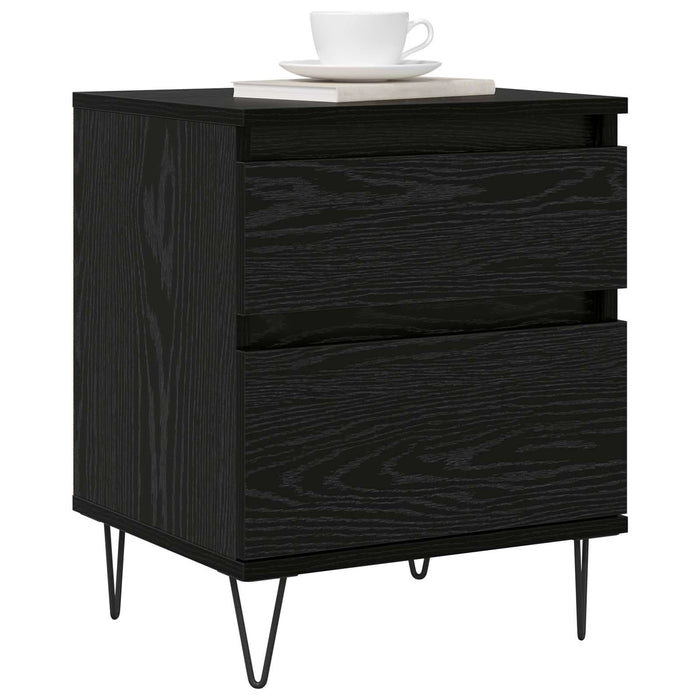 Dulap de pat Stejar Negru 40 x 35 x 50 cm Lemn compozit - WALTI WALTI