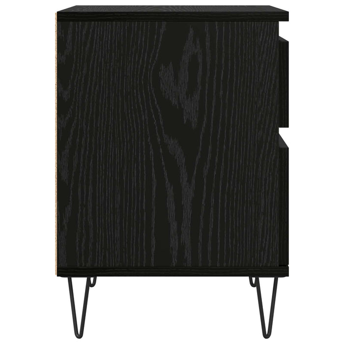 Dulap de pat Stejar Negru 40 x 35 x 50 cm Lemn compozit - WALTI WALTI
