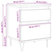 Dulap de pat Stejar Negru 40 x 35 x 50 cm Lemn compozit - WALTI WALTI