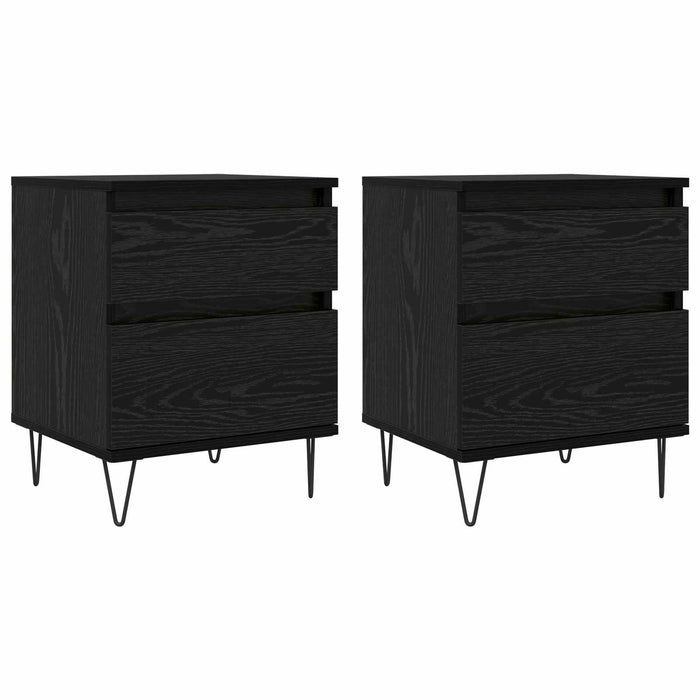 Dulap de pat Stejar Negru 40 x 35 x 50 cm Lemn compozit - WALTI WALTI